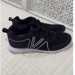 Vionic Shayna Womens 8.5 Black White Mesh Walking Athletic Sneakers Shoes